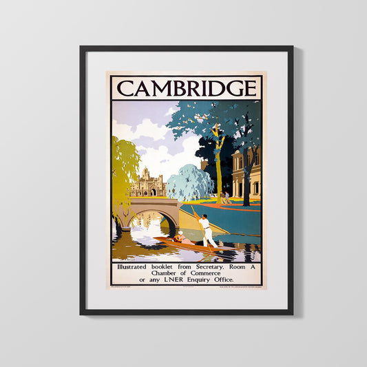 Classic Travel Poster - Cambridge - LNER Railway