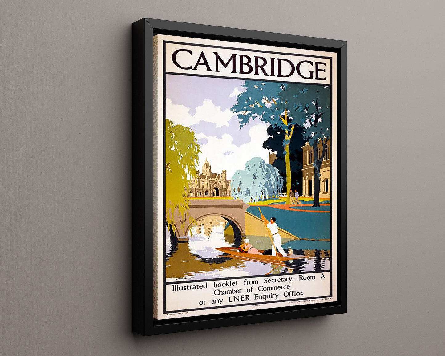Classic Travel Poster - Cambridge - LNER Railway