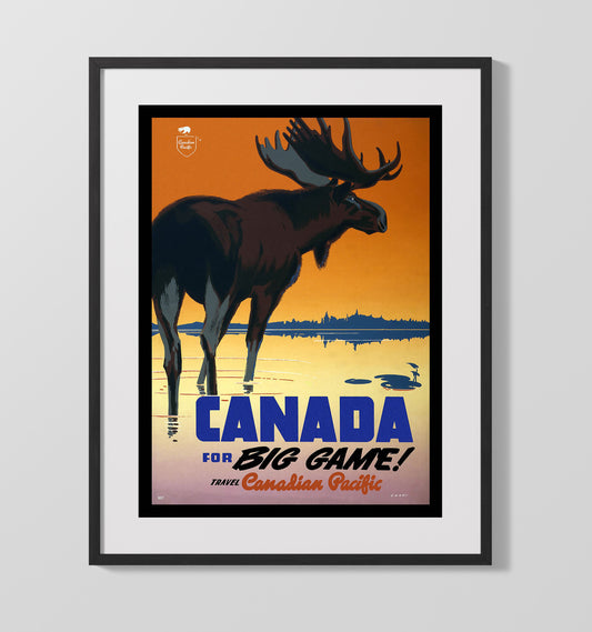 Canada Big Game Moose - Travel - 16x20 Gallery Frame