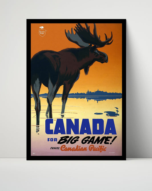 Classic Travel Unframed Poster -  Canada - Big Game Moose