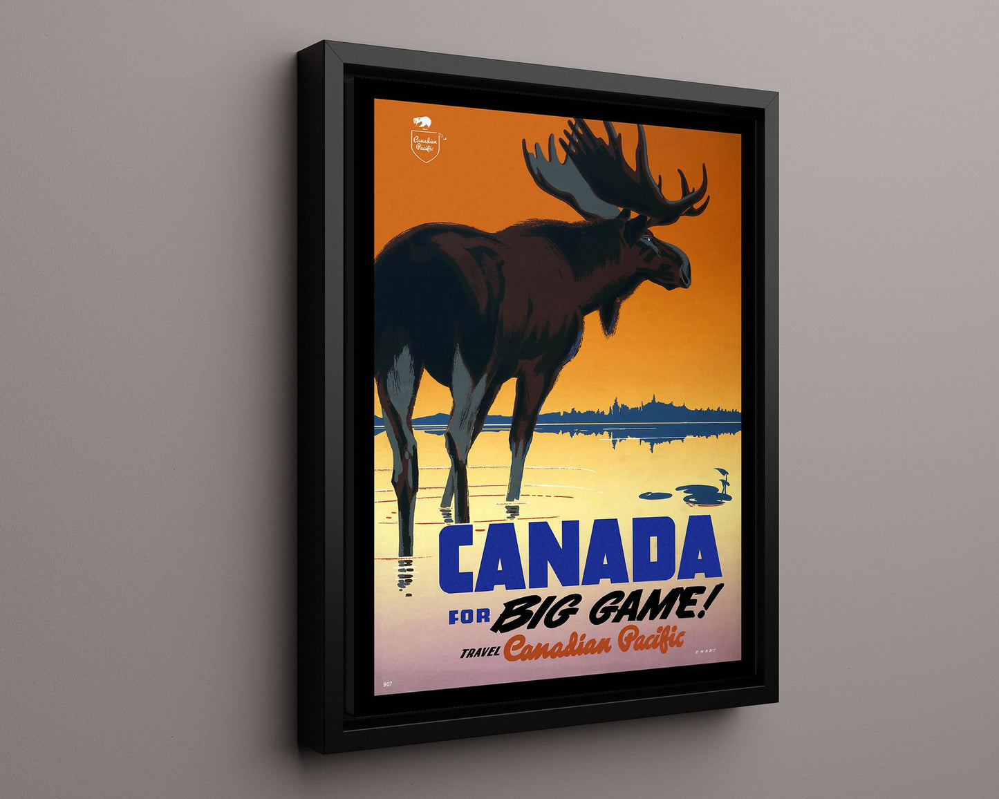 Classic Travel Poster - Canada - Big Game Moose