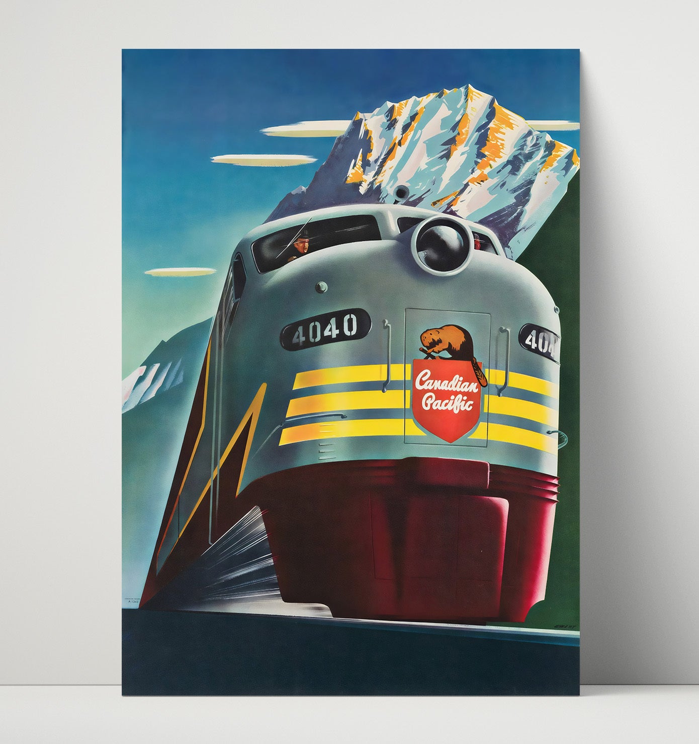Canada Canadian Pacific Train Vintage Travel Print 16x20 Unframed Print travel wall art print