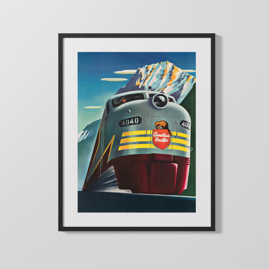 Classic Travel Poster - Canada - Canadian Pacific Train