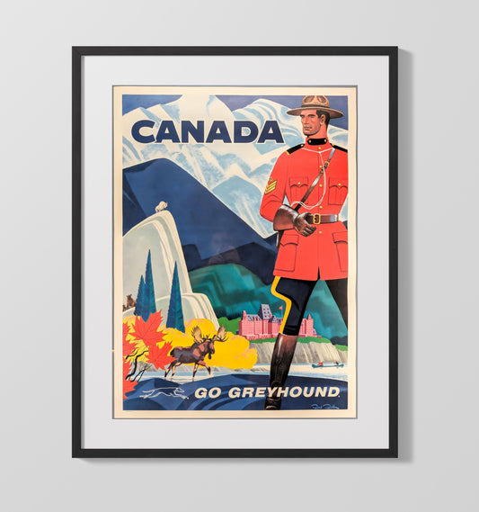 Canada Go Greyhound - Travel - 16x20 Gallery Frame