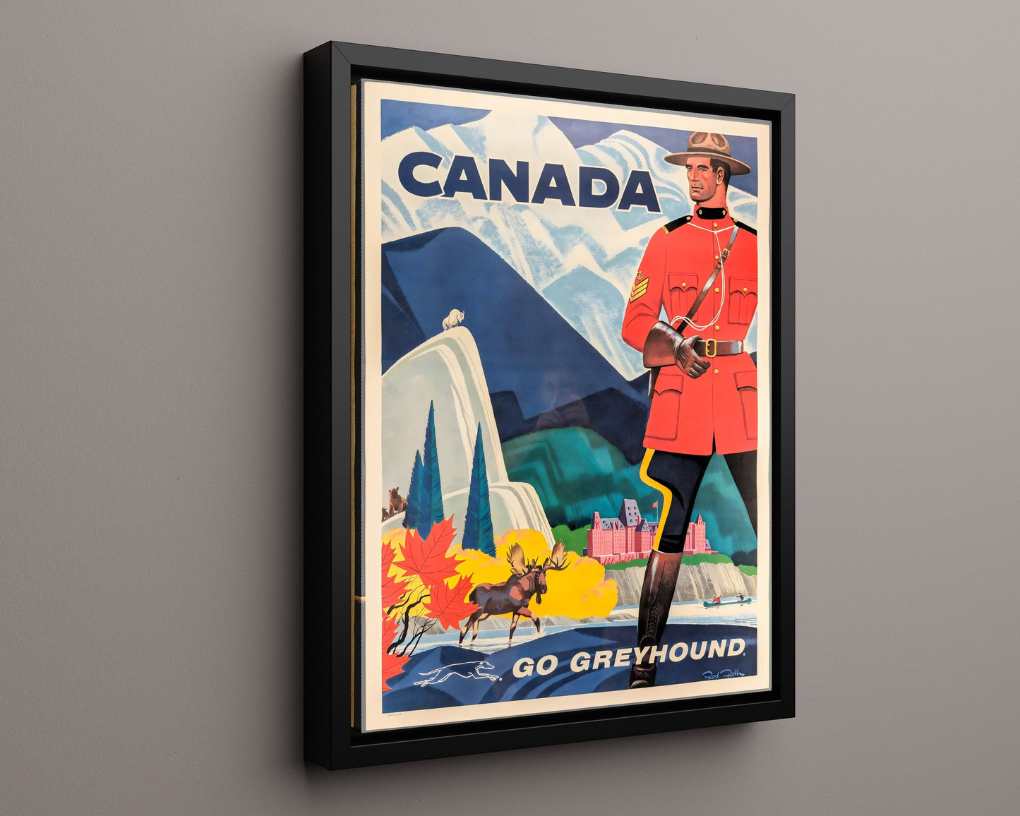 Classic Travel Poster - Canada - Go Greyhound