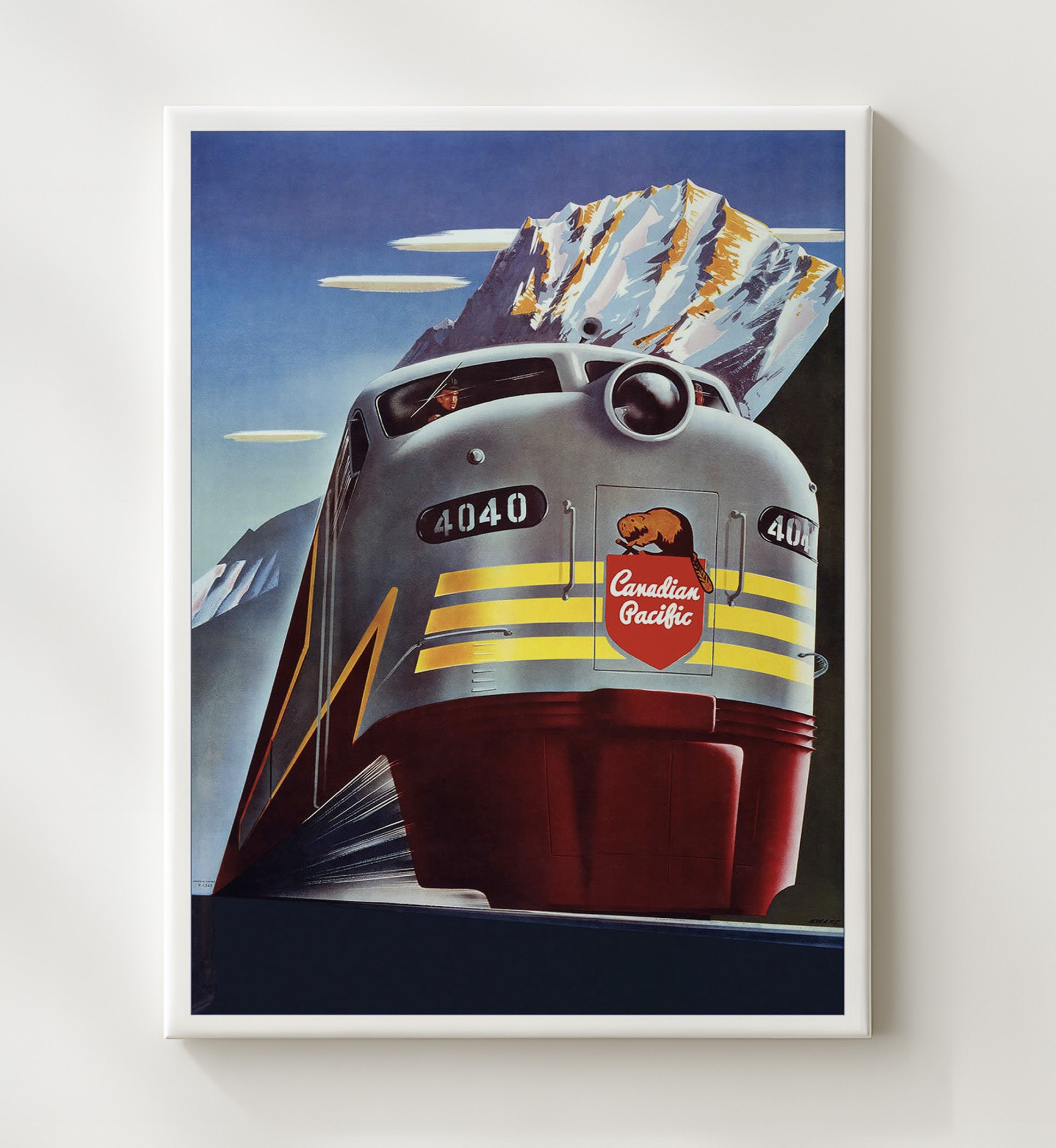 Canada Pacific Railway Vintage Travel Print 20x24 Canvas travel wall art print