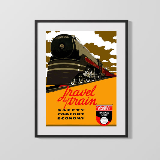 Classic Travel Poster - Canada - Travel by Train