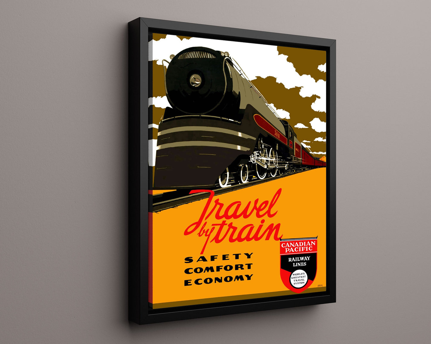 Classic Travel Poster - Canada - Travel by Train