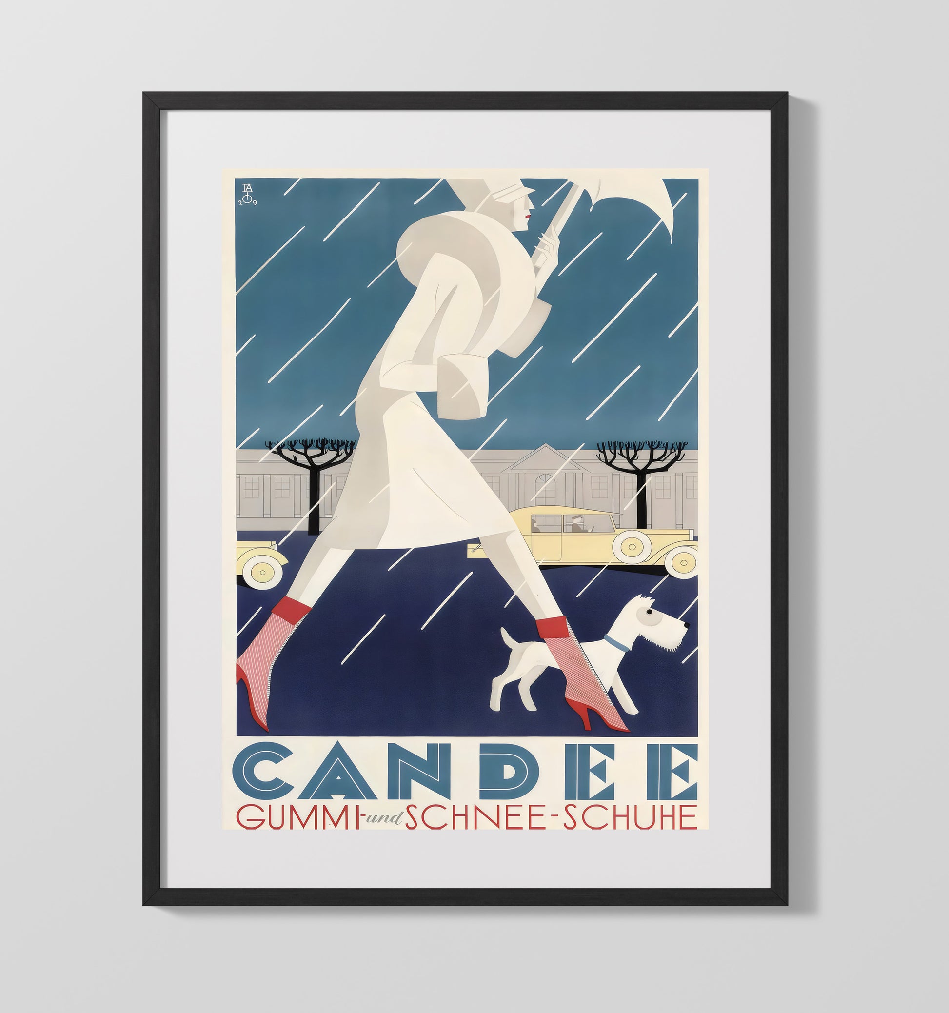 Candee Winter Fashion Vintage Travel Print 16x20 Gallery Frame travel wall art print