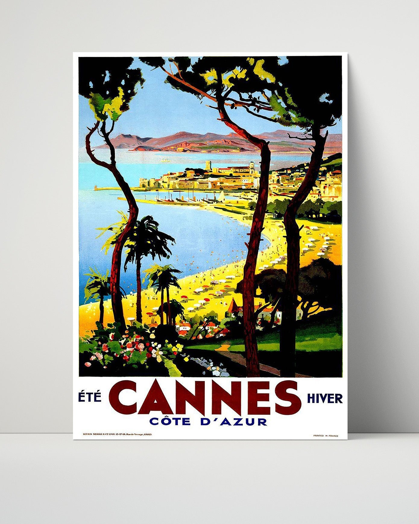 Classic Travel Poster - Cannes - Cote dAzur