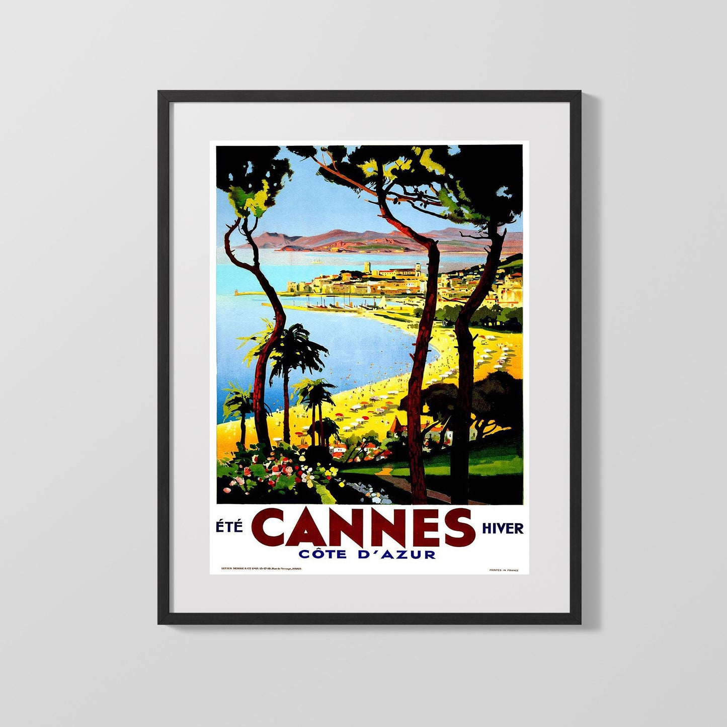 Classic Travel Poster - Cannes - Cote dAzur