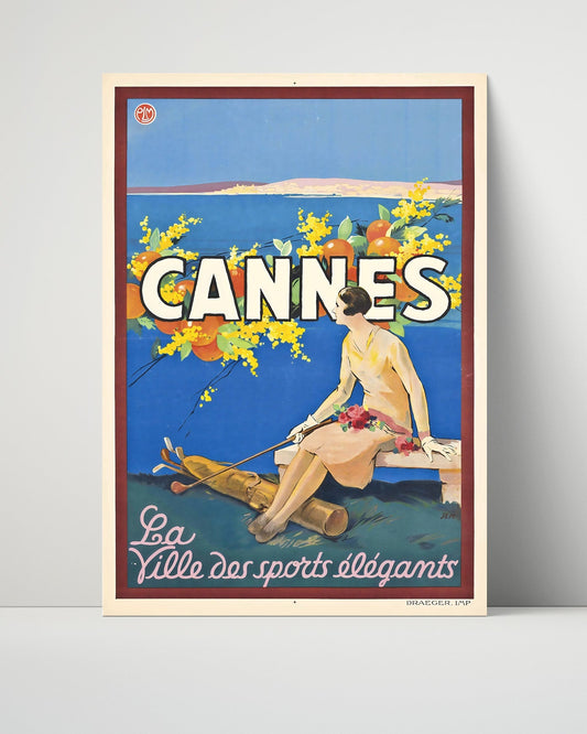 Classic Travel Unframed Poster -  Cannes - Sports Elegants