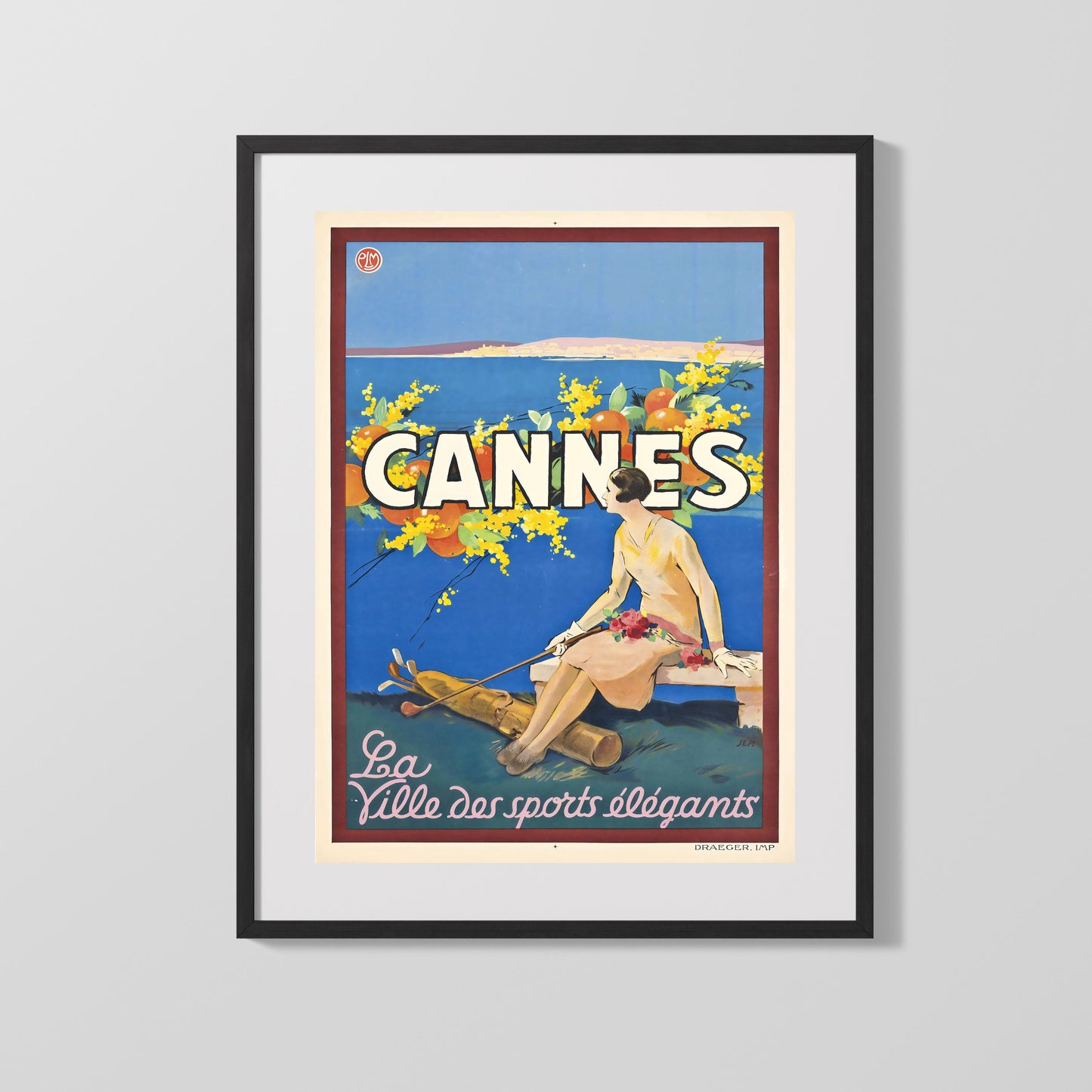 Classic Travel Poster - Cannes - Sports Elegants