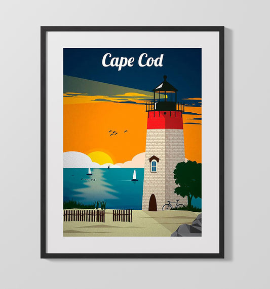 Cape Cod Lighthouse - Travel - 16x20 Gallery Frame