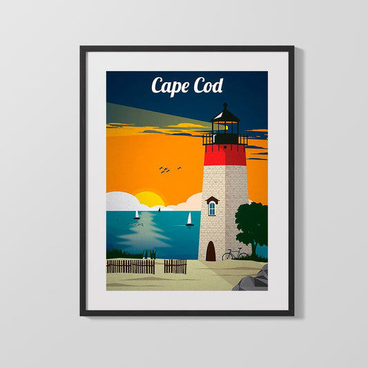 Classic Travel Poster - Cape Town - Table Mountain and Penguins