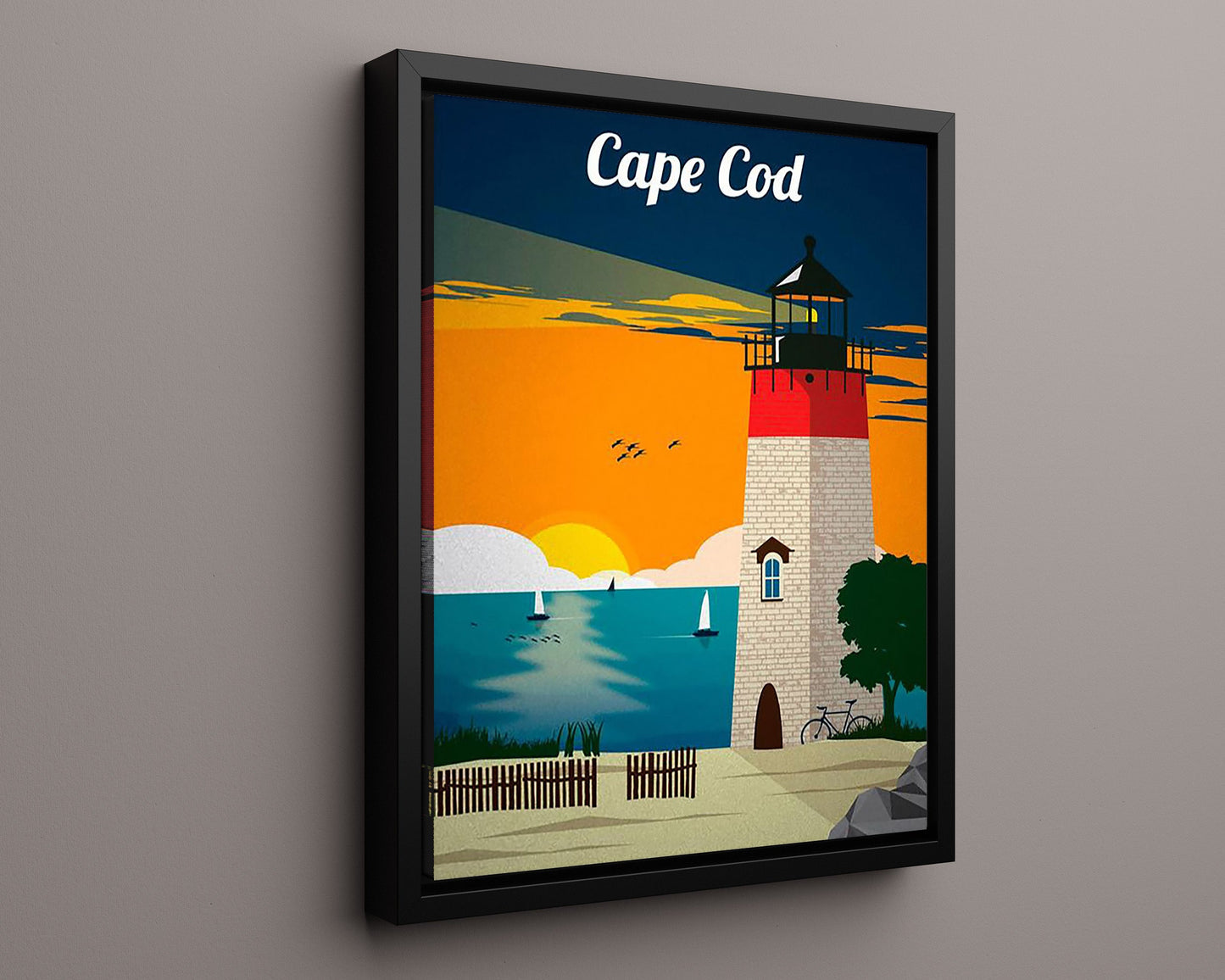 Classic Travel Poster - Cape Town - Table Mountain and Penguins
