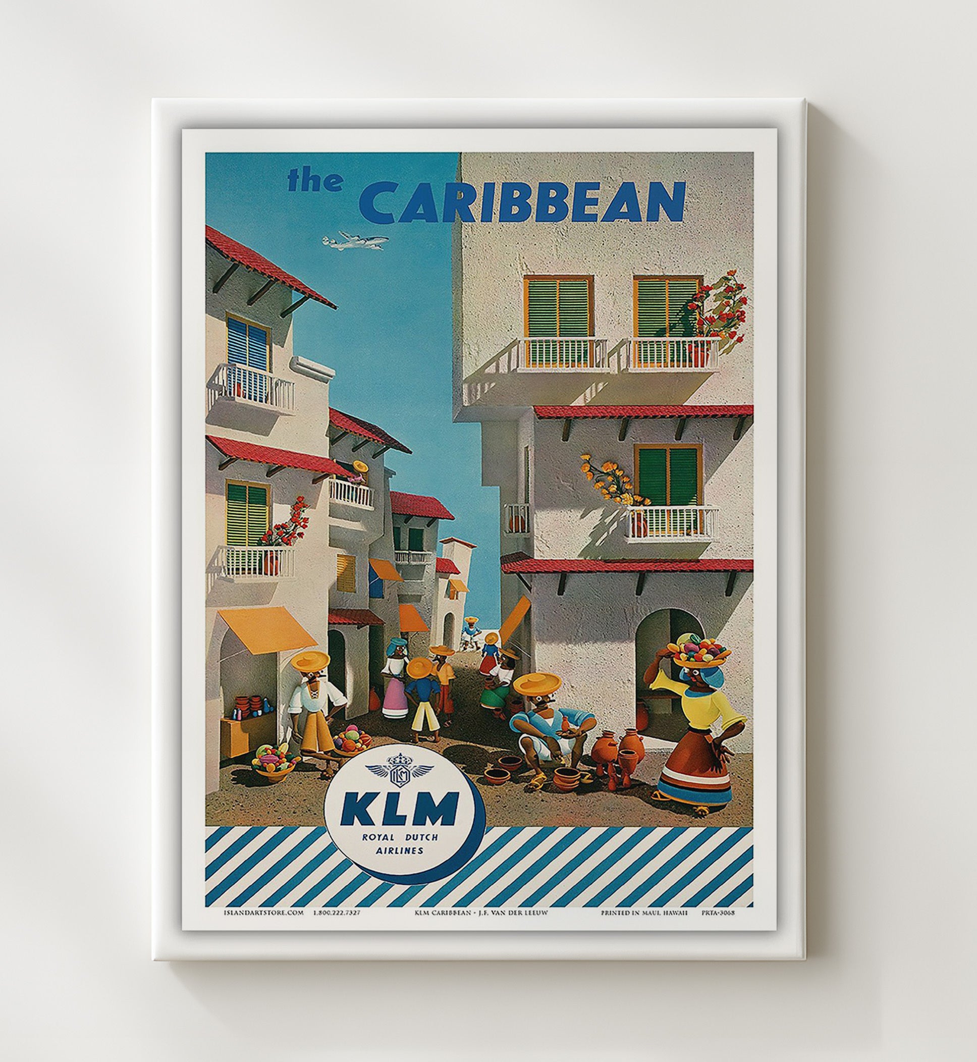Caribbean Ocean Liner Vintage Travel Print 20x24 Canvas travel wall art print