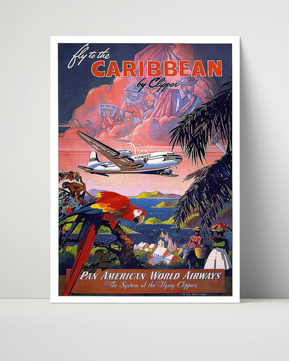 Classic Travel Unframed Poster -  Caribbean - Pan Am