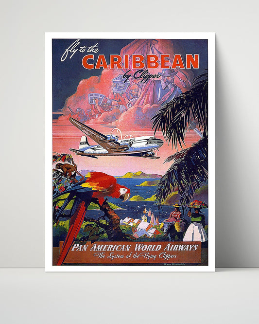 Classic Travel Unframed Poster -  Caribbean - Pan Am