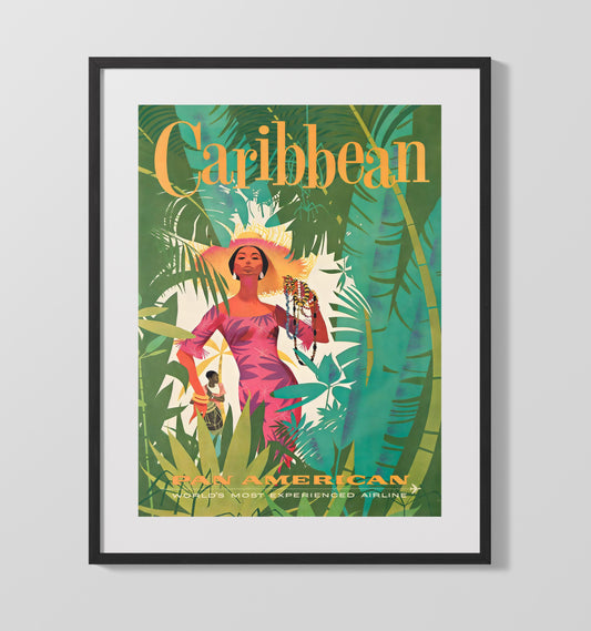 Caribbean Pan Am - Design 2 - Travel - 16x20 Gallery Frame