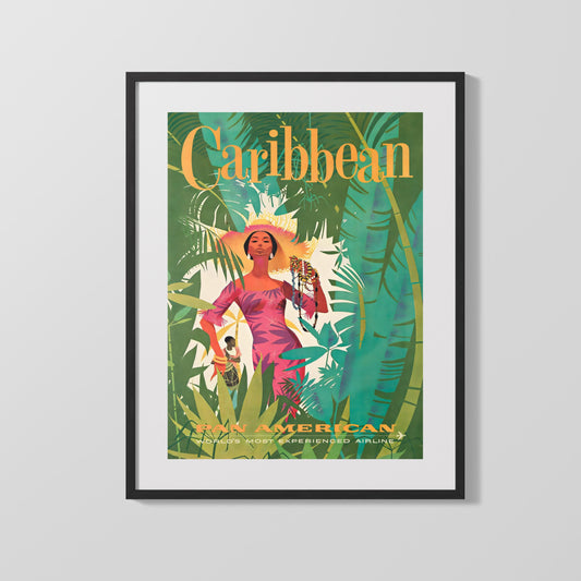Classic Travel Poster - Caribbean - PanAm