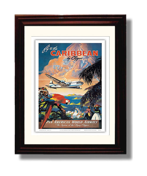 Casablanca Porte du Maroc Vintage Travel Print 8x10 Beveled Frame travel wall art print