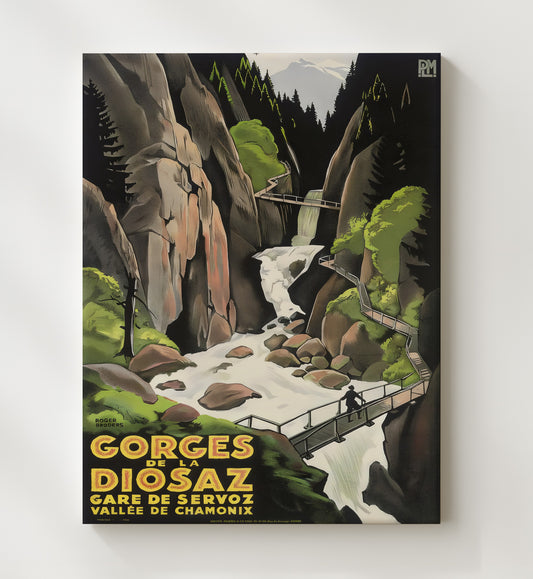 Chamonix Gorges de la Diosaz - Travel - 20x24 Canvas