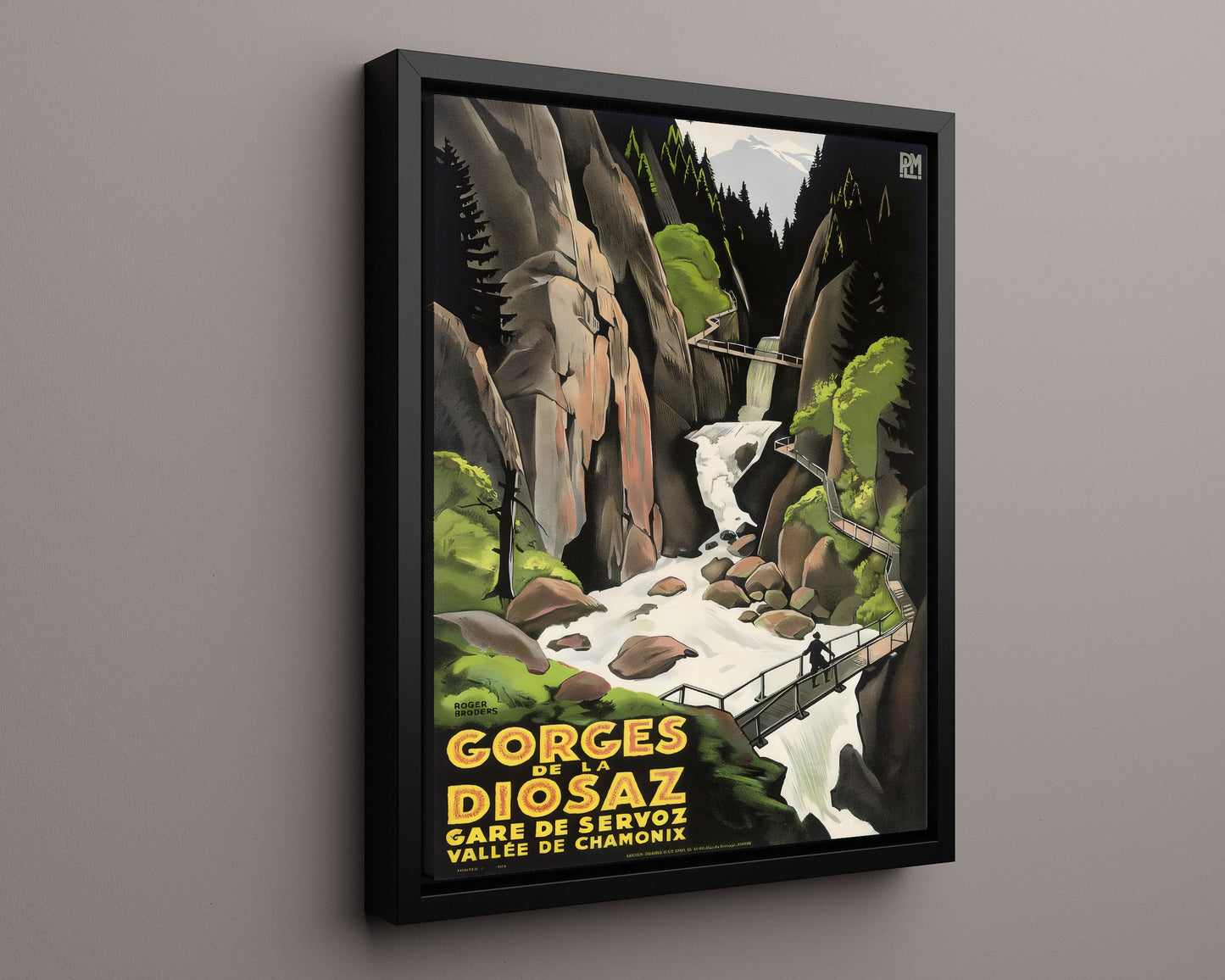 Classic Travel Poster - Chamonix - Gorges de la Diosaz
