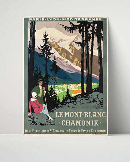 Classic Travel Unframed Poster -  Chamonix - Mont Blanc Winter Sports