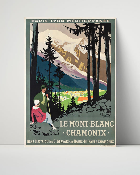 Classic Travel Unframed Poster -  Chamonix - Mont Blanc Winter Sports