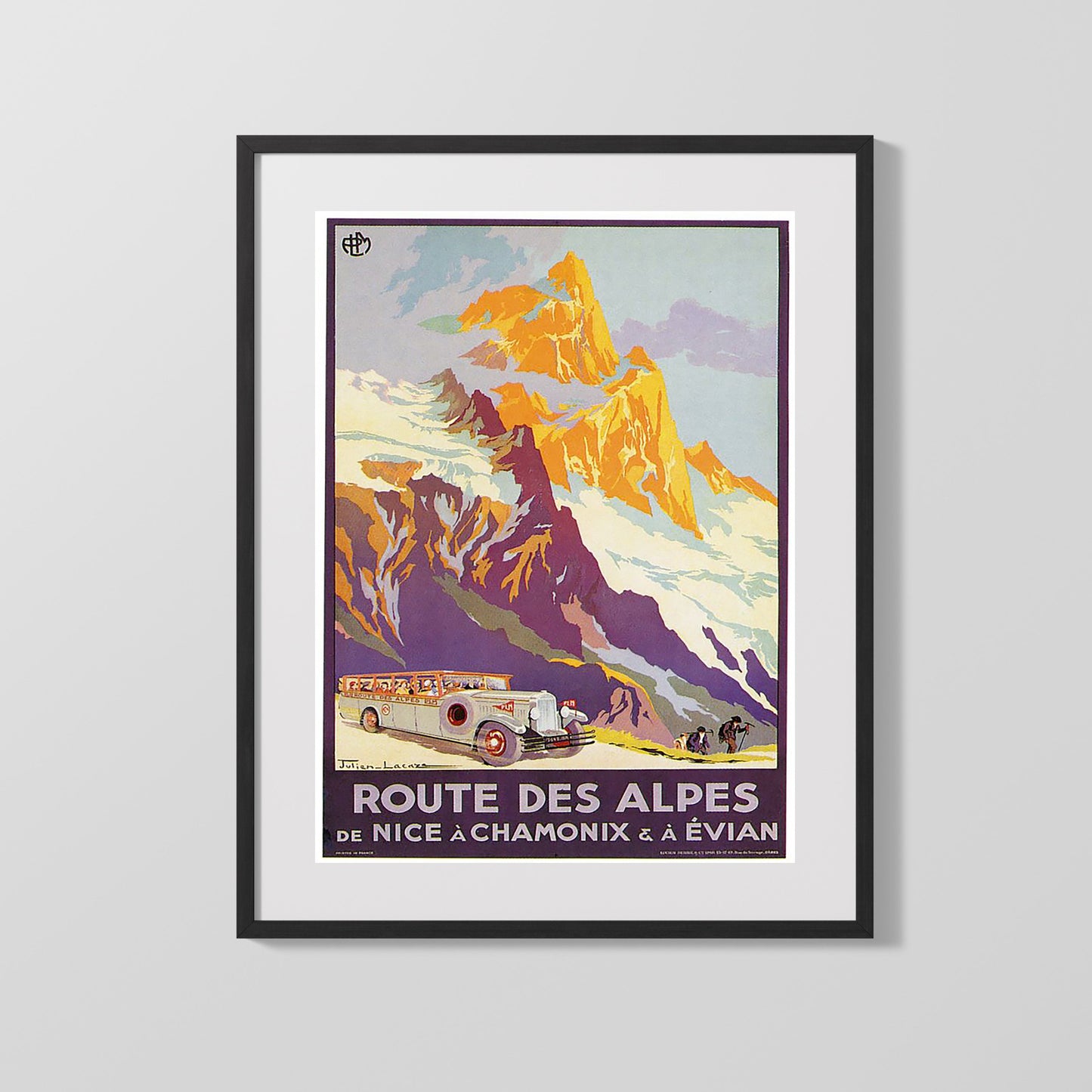 Classic Travel Poster - Chamonix - Route des Alpes