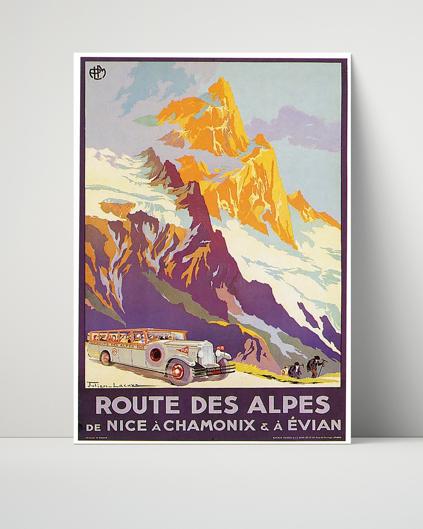Classic Travel Poster - Chamonix - Route des Alpes