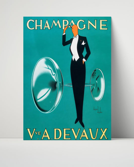 Classic Travel Unframed Poster -  Champagne - Veuve A. Devaux