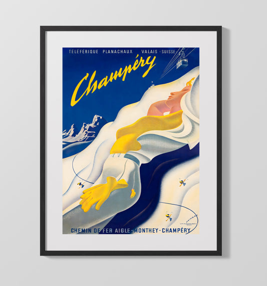 Champery Ski Resort - Travel - 16x20 Gallery Frame