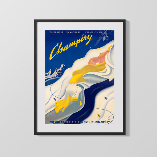 Classic Travel Poster - Champery - SkiResort