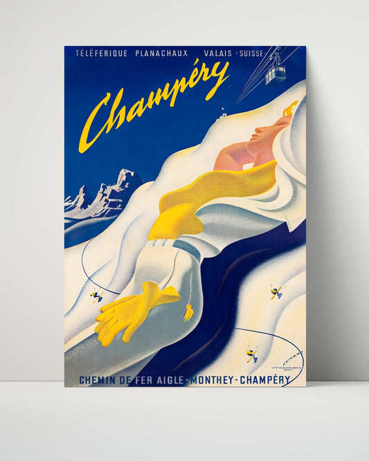 Classic Travel Unframed Poster -  Champery - SkiResort