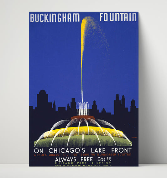 Chicago Buckingham Fountain - Travel - 16x20 Unframed Print