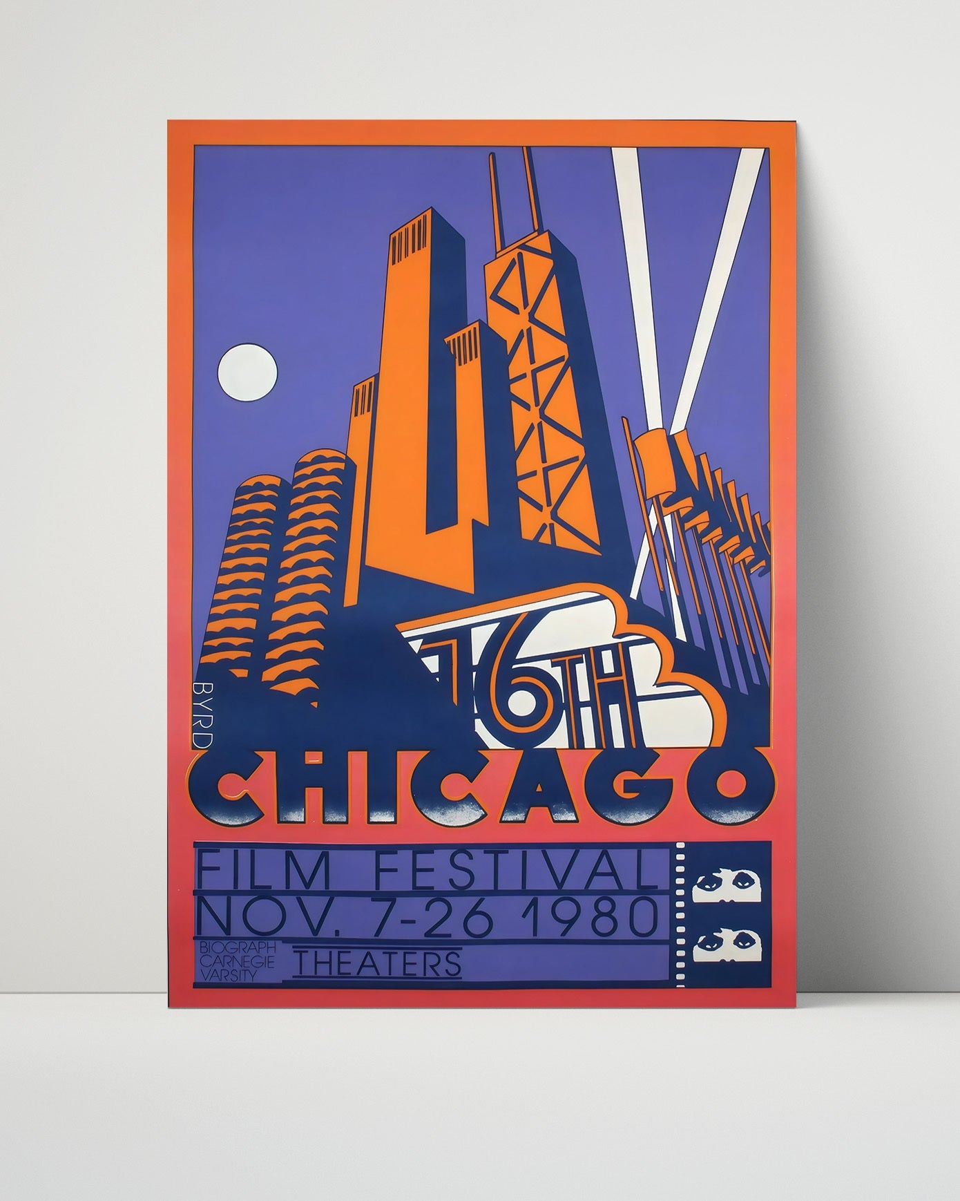 Classic Travel Poster - Chicago - Film Festival 1980
