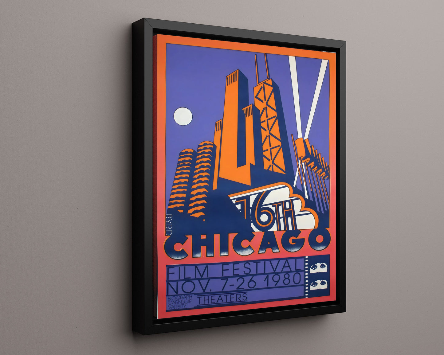 Classic Travel Poster - Chicago - Film Festival 1980