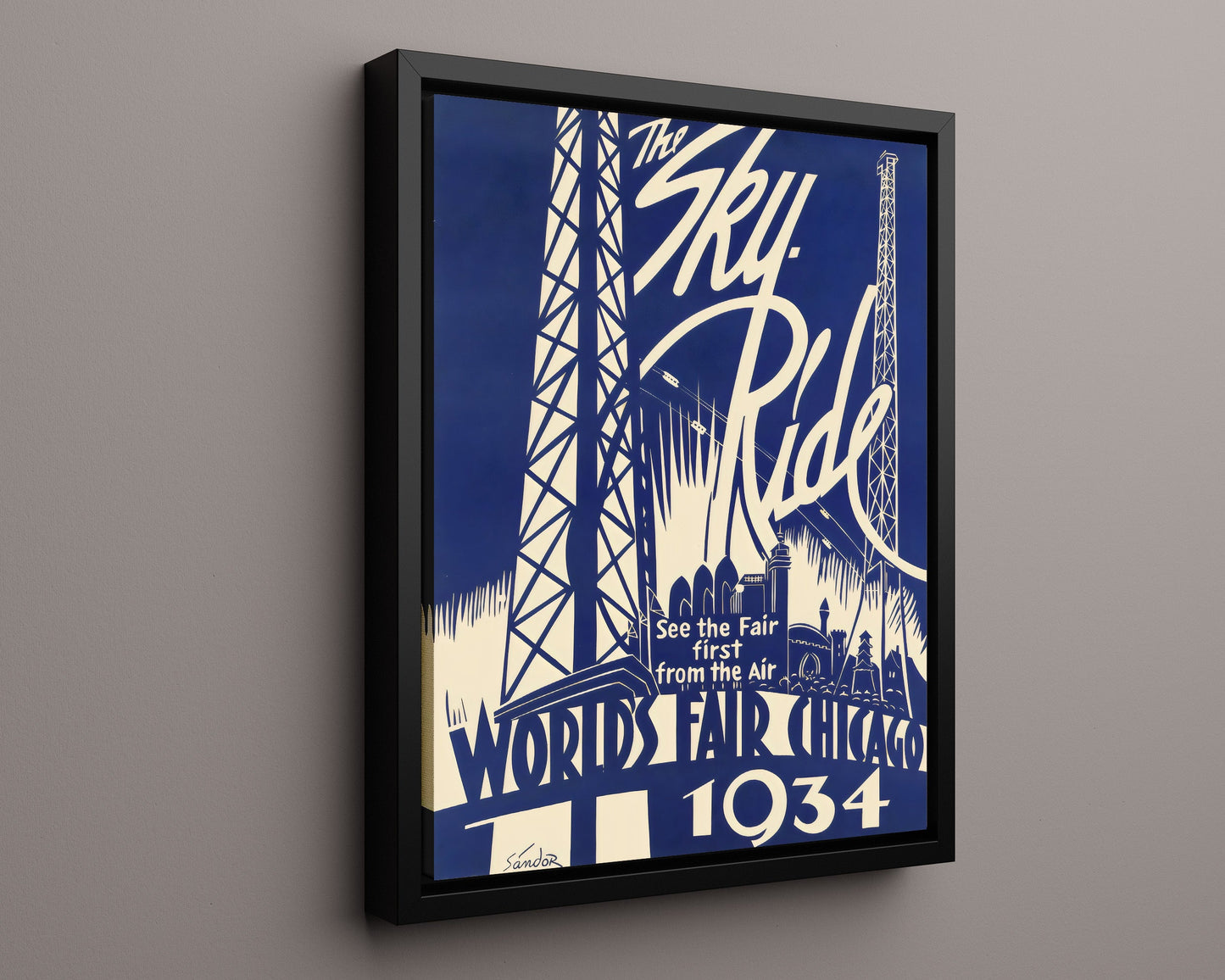 Classic Travel Poster - Chicago - Sky Ride