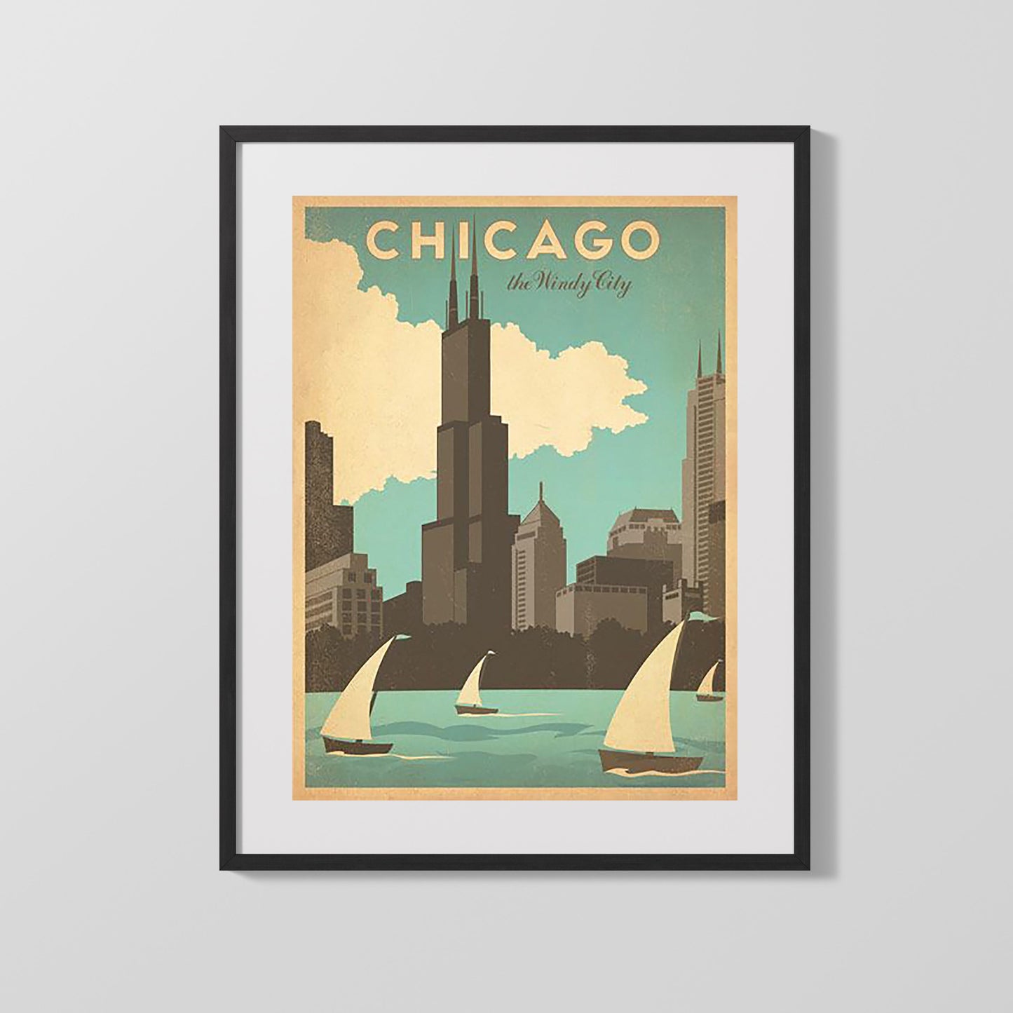 Classic Travel Poster - Chicago - The Windy City
