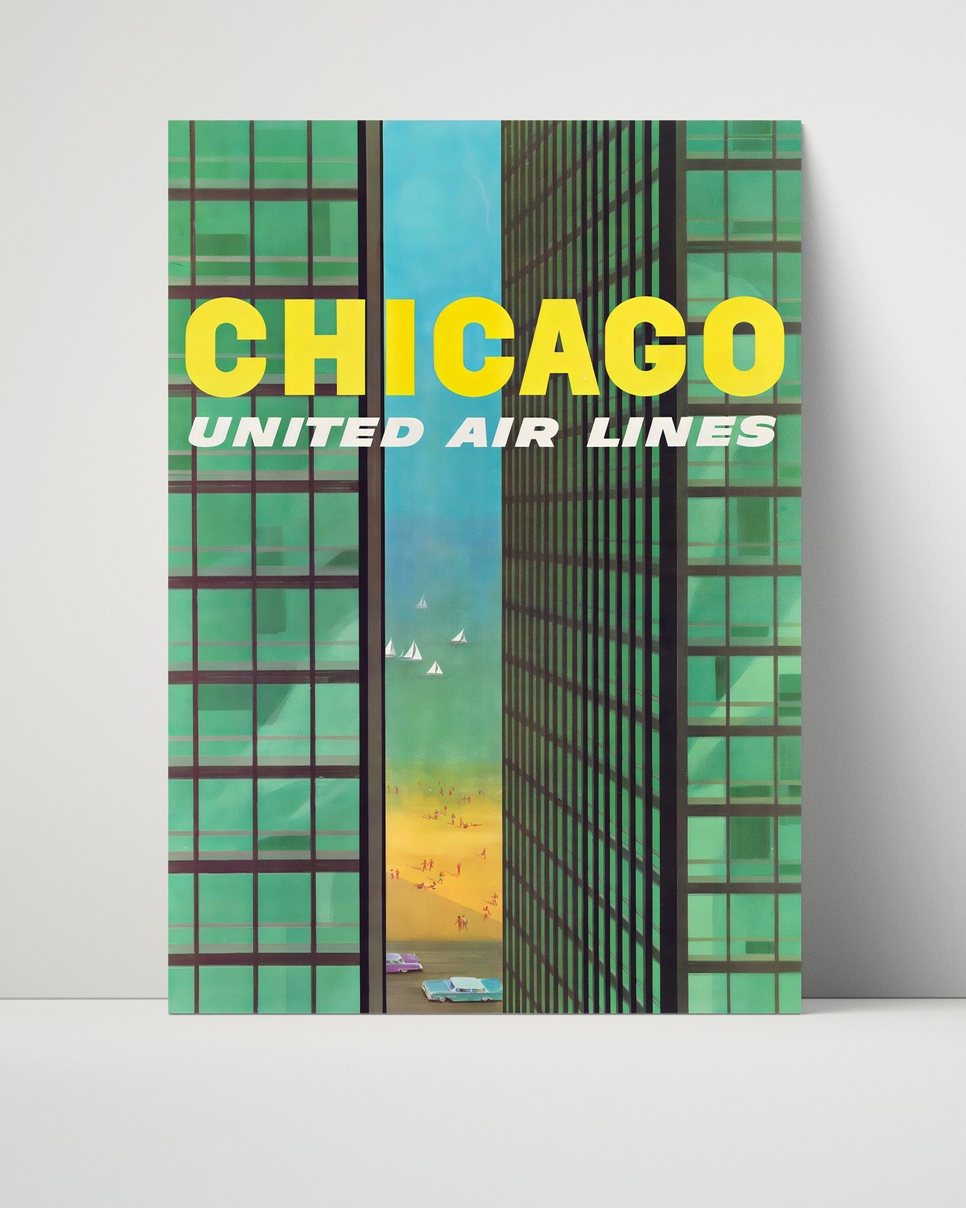 Classic Travel Poster - Chicago - United Air Lines