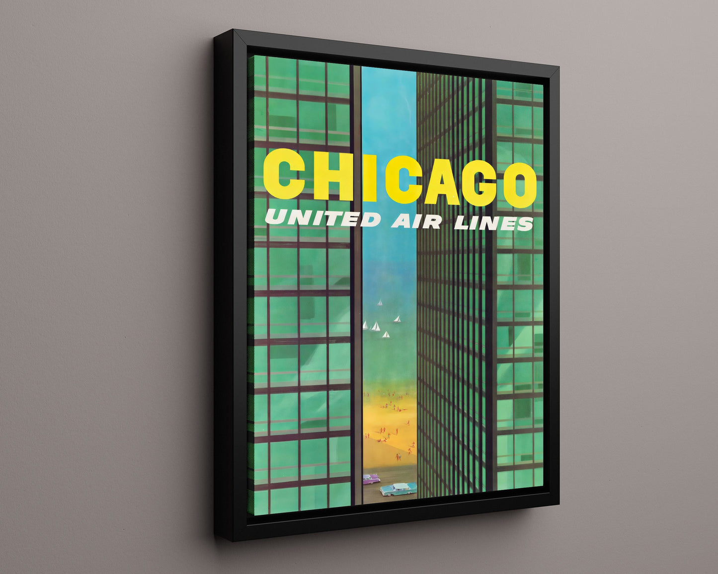 Classic Travel Poster - Chicago - United Air Lines