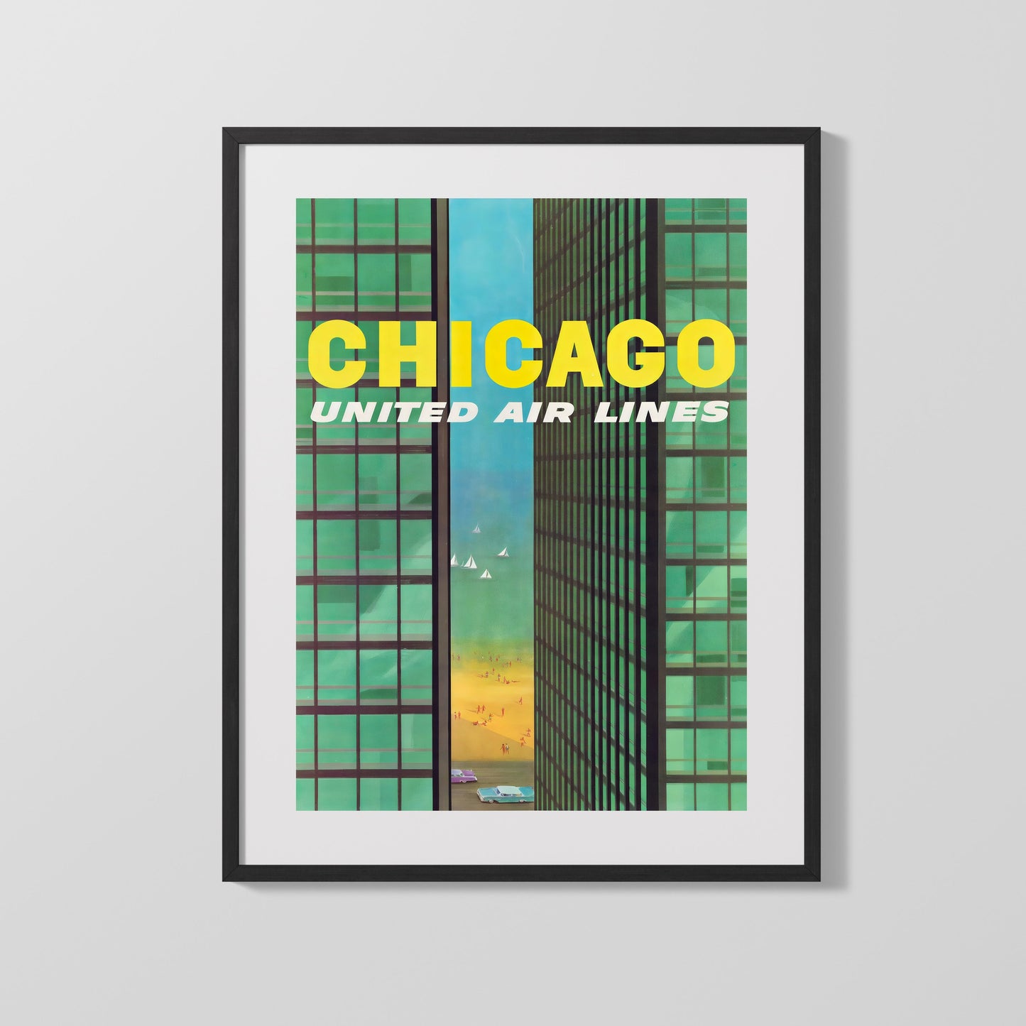 Classic Travel Poster - Chicago - United Air Lines