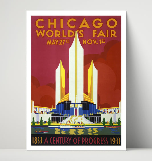 Chicago Worlds Fair 1933 - Travel - 16x20 Unframed Print