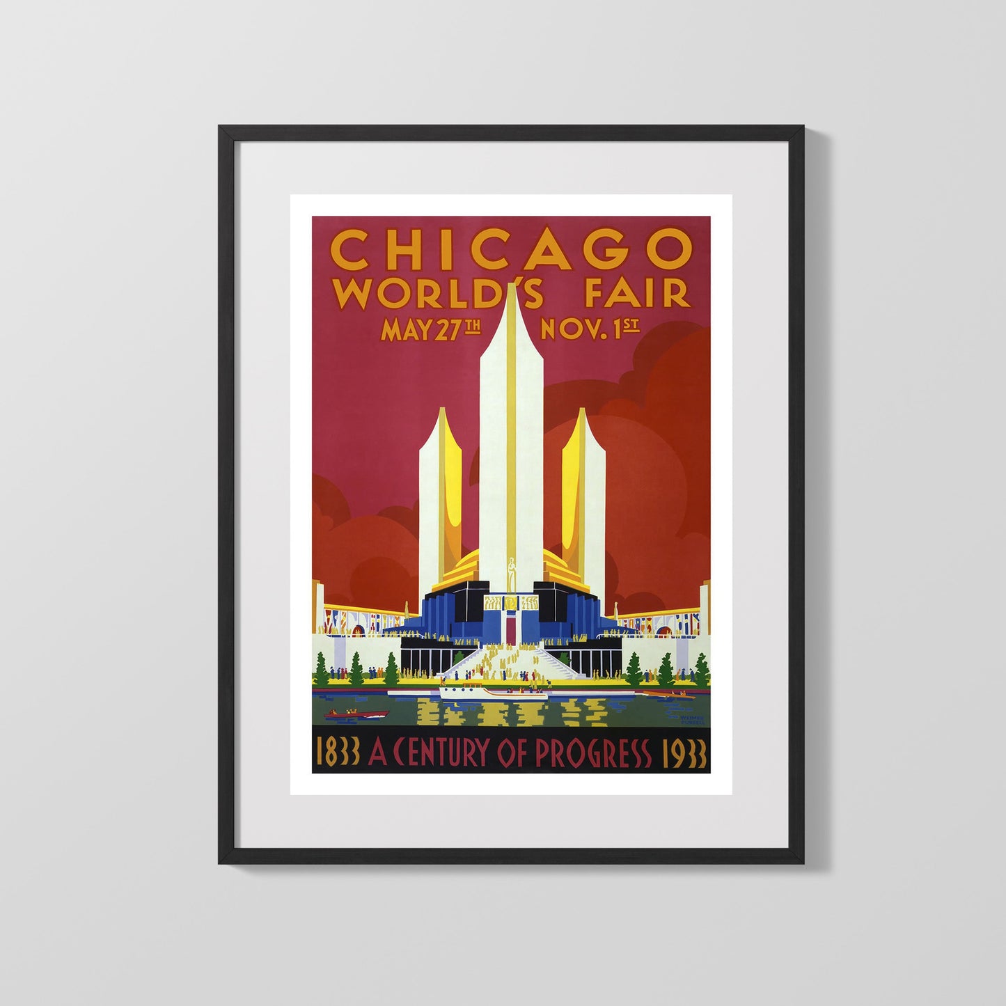 Classic Travel Poster - Chicago - Worlds Fair 1933