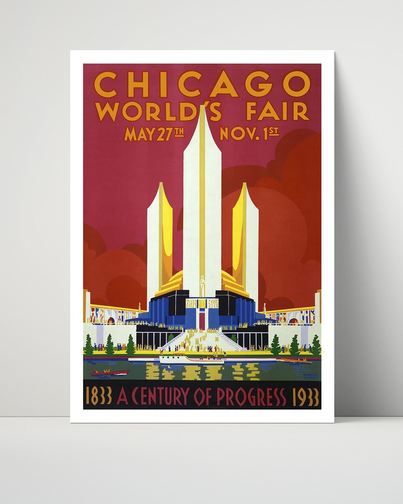 Classic Travel Poster - Chicago - Worlds Fair 1933