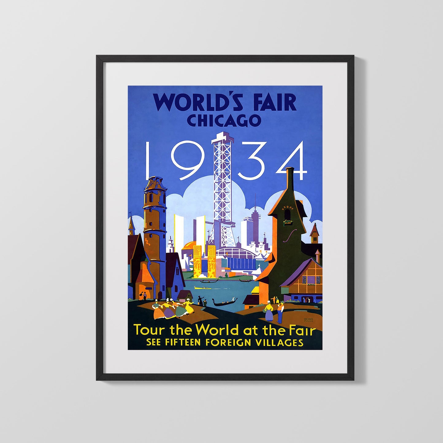 Classic Travel Poster - Chicago - Worlds Fair 1934