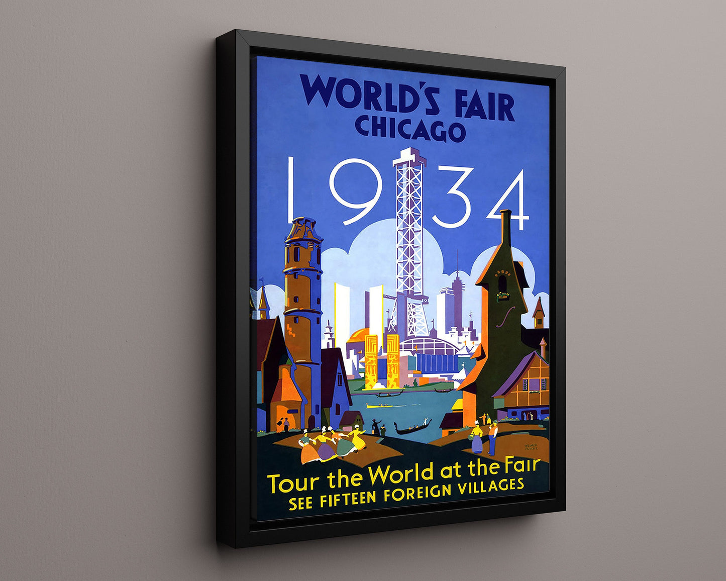 Classic Travel Poster - Chicago - Worlds Fair 1934