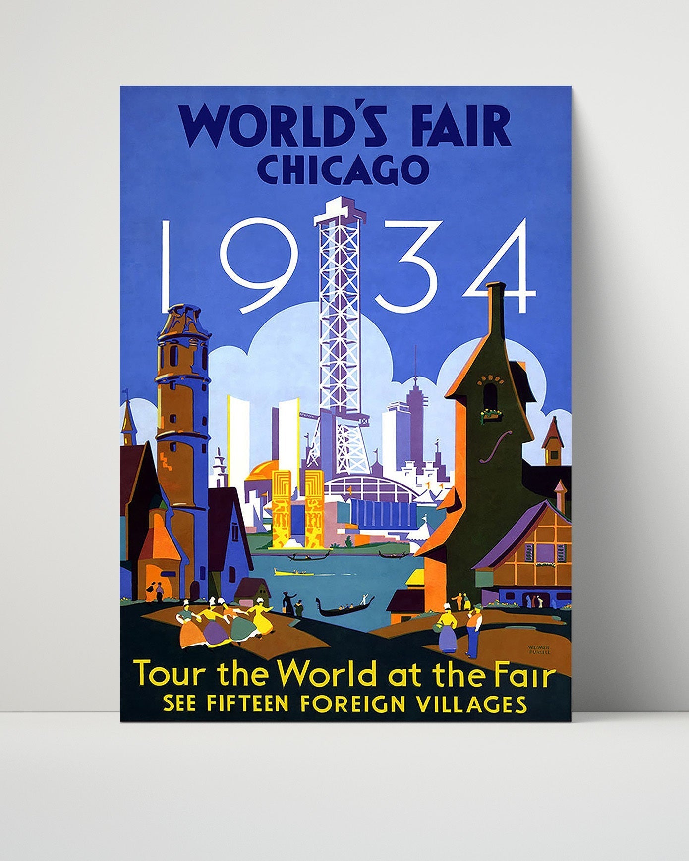 Classic Travel Unframed Poster -  Chicago - Worlds Fair 1934